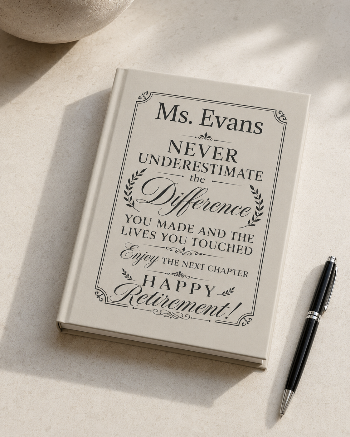 Personalized Retirement Gift Journal — Custom Name & Photo Keepsake