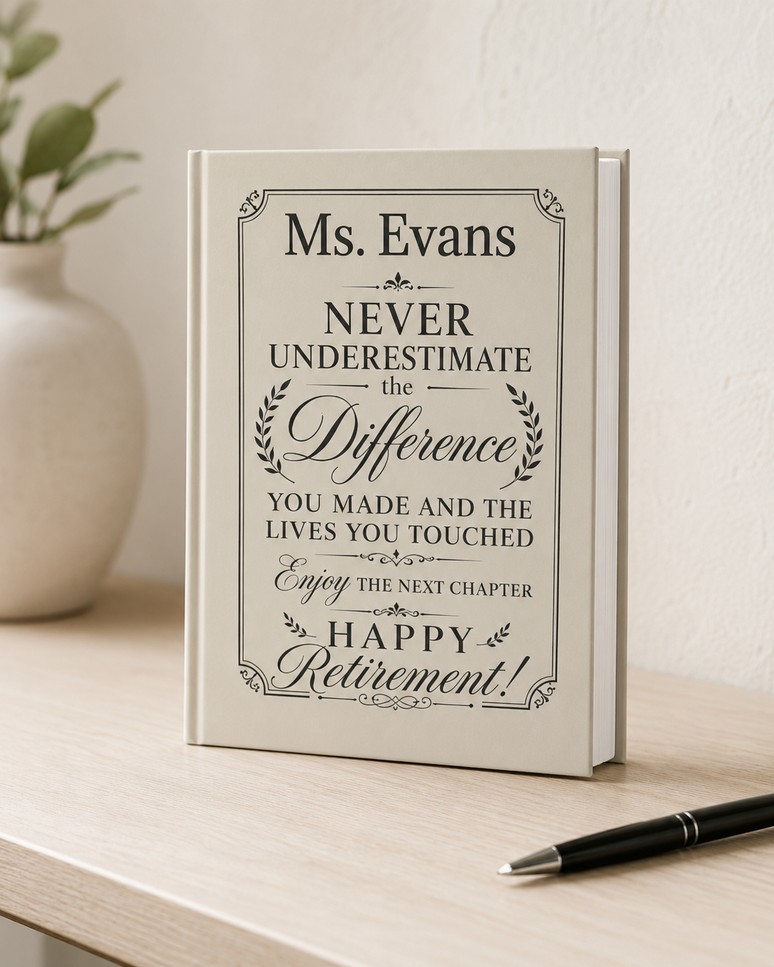 Personalized Retirement Gift Journal — Custom Name & Photo Keepsake