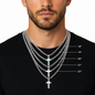 Grandson Cuban chain cross necklace from grandpa closeup — personalized gift | The Faith World