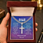 Cuban link chain cross necklace for dad silver — Thank You Dad | The Faith World