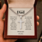Cuban link chain cross necklace for dad silver — When I Think of Strength I Think of You | The Faith World