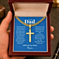 Cuban link chain cross necklace for dad silver — With All My Heart | The Faith World