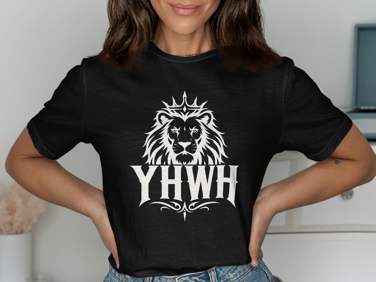 YHWH Crowned Lion Graphic T-Shirt