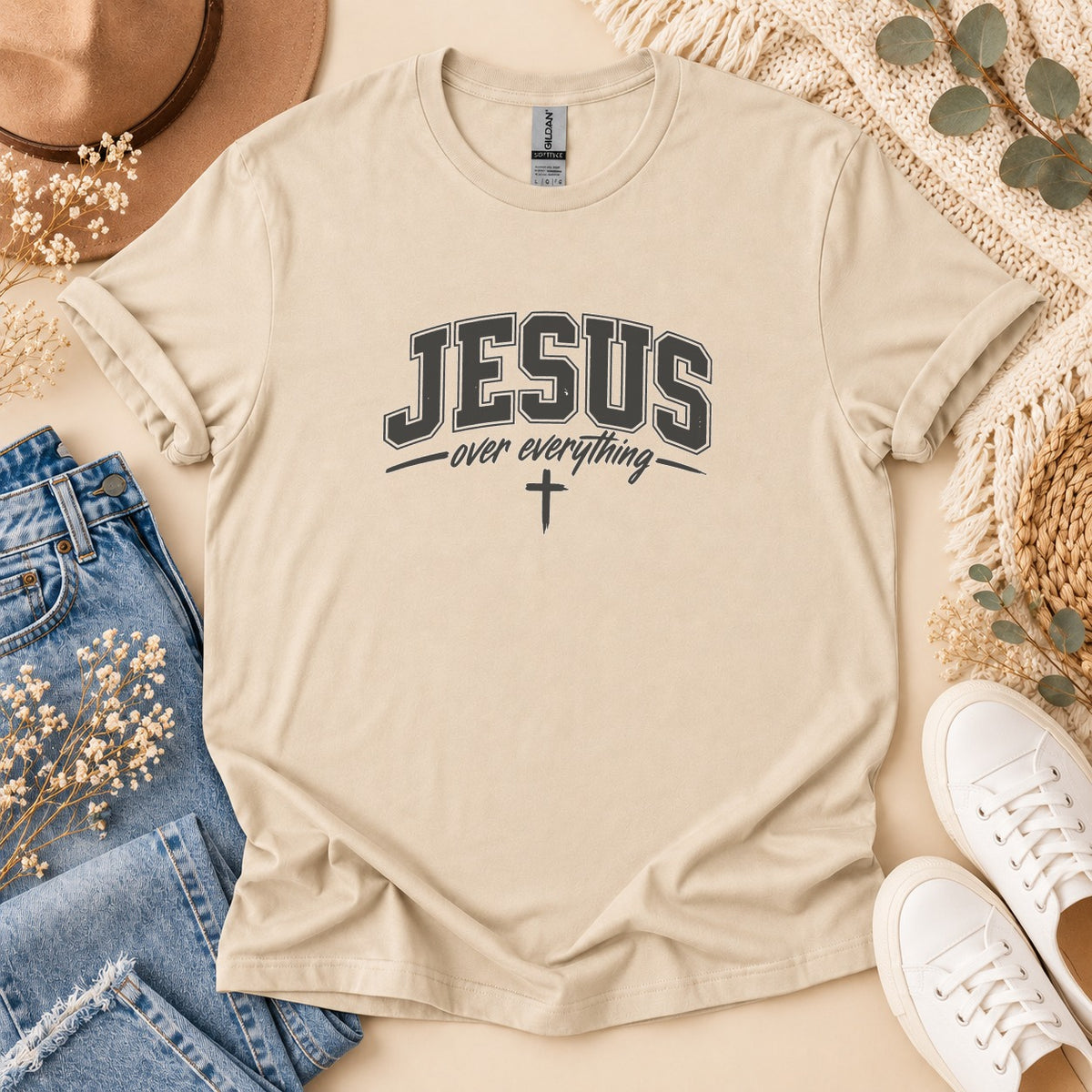 Jesus Over Everything Collegiate T-Shirt