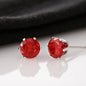 Red cubic zirconia stud earrings — Christian jewelry | The Faith World