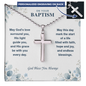 Personalized Baptism Gift for Boy – Engraved Cross Necklace