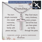 Dear Grandma Cross Necklace with Ball Chain — Forever in Our Hearts | Christian Gift