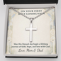 First Holy Communion Cross Necklace – A Lifelong Journey of Faith Keepsake