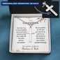 Personalized Cross Necklace for Grandma with Ball Chain – Christian Grandmother Gift