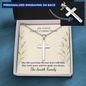 Personalized Cross Necklace for First Communion – Engraved Ball Chain Keepsake Gift