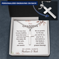 Personalized Cross Necklace for Grandma with Ball Chain – Christian Grandmother Gift