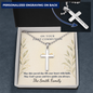 Personalized Cross Necklace for First Communion – Engraved Ball Chain Keepsake Gift