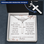 Dear Grandma Cross Necklace with Ball Chain — Forever in Our Hearts | Christian Gift