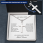 Get Well Soon Cross Necklace with Personalized Card – Engraved Faith Gift for Someone Sick