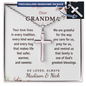 Personalized Cross Necklace for Grandma with Ball Chain – Christian Grandmother Gift