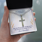 On Your First Holy Communion – Engraved Cross Necklace with Ball Chain