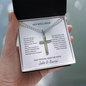 Get Well Soon Cross Necklace with Personalized Card – Engraved Faith Gift for Someone Sick