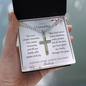 Dear Grandma Cross Necklace with Ball Chain — Forever in Our Hearts | Christian Gift