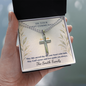 Personalized Cross Necklace for First Communion – Engraved Ball Chain Keepsake Gift