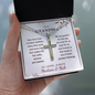 Personalized Cross Necklace for Grandma with Ball Chain – Christian Grandmother Gift