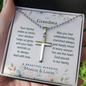 Dear Grandma — Cross Necklace with Ball Chain | A Beautiful Blessing Christian Gift