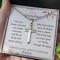 Dear Grandma Cross Necklace with Ball Chain — Forever in Our Hearts | Christian Gift