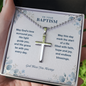 Personalized Baptism Gift for Boy – Engraved Cross Necklace