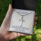 On Your First Holy Communion – Engraved Cross Necklace with Ball Chain