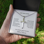 Get Well Soon Cross Necklace with Personalized Card – Engraved Faith Gift for Someone Sick