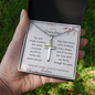 Dear Grandma Cross Necklace with Ball Chain — Forever in Our Hearts | Christian Gift