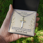 Personalized Cross Necklace for First Communion – Engraved Ball Chain Keepsake Gift