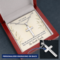 Personalized Cross Necklace for First Communion – Engraved Ball Chain Keepsake Gift