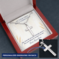 On Your First Holy Communion – Engraved Cross Necklace with Ball Chain