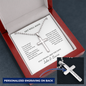 Get Well Soon Cross Necklace with Personalized Card – Engraved Faith Gift for Someone Sick