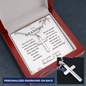 Personalized Cross Necklace for Grandma with Ball Chain – Christian Grandmother Gift