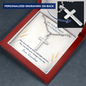 On Your First Holy Communion – Engraved Cross Necklace with Ball Chain