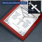 Personalized Baptism Gift for Boy – Engraved Cross Necklace