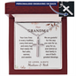 Personalized Cross Necklace for Grandma with Ball Chain – Christian Grandmother Gift