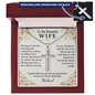 To My Beautiful Wife Cross Necklace – Engraved Soulmate Gift from Husband