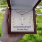 Personalized Cross Necklace for First Communion – Engraved Ball Chain Keepsake Gift
