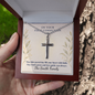 Personalized Cross Necklace for First Communion – Engraved Ball Chain Keepsake Gift