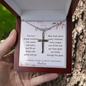 Dear Grandma Cross Necklace with Ball Chain — Forever in Our Hearts | Christian Gift