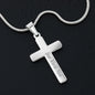 Engraved stainless steel cross necklace — Christian gift for him | The Faith World