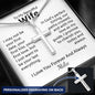 Engraved stainless steel cross necklace — Christian gift for him | The Faith World