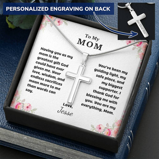 Personalized cross necklace — Christian gift for Mom | Nordenzi