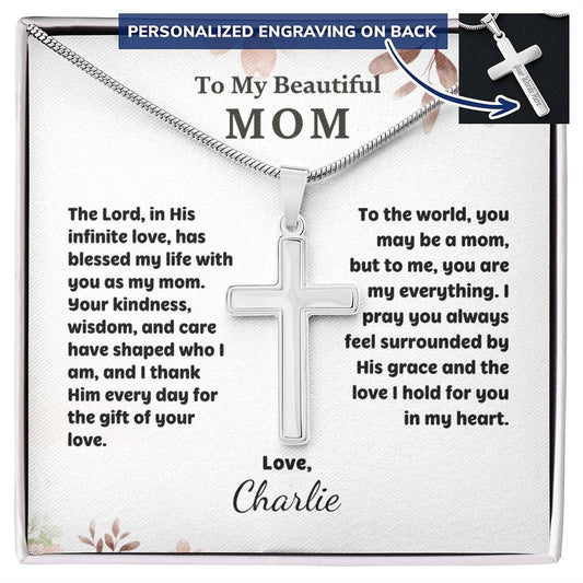 Personalized cross necklace — Christian gift for Mom from her children | The Faith World