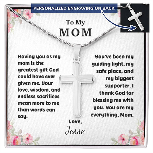 Personalized cross necklace — Christian gift for Mom | The Faith World