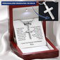 Engraved stainless steel cross necklace — Christian gift for him | The Faith World