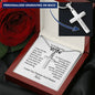 Engraved stainless steel cross necklace — Christian gift for him | The Faith World