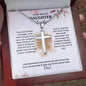 Personalized cross necklace with engraved message — Christian gift for daughter from Dad | The Faith World